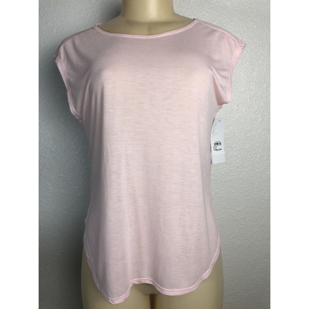 Zella Pink Crepe Women’s Athletic Mesh Shirt Top Size XL NWT